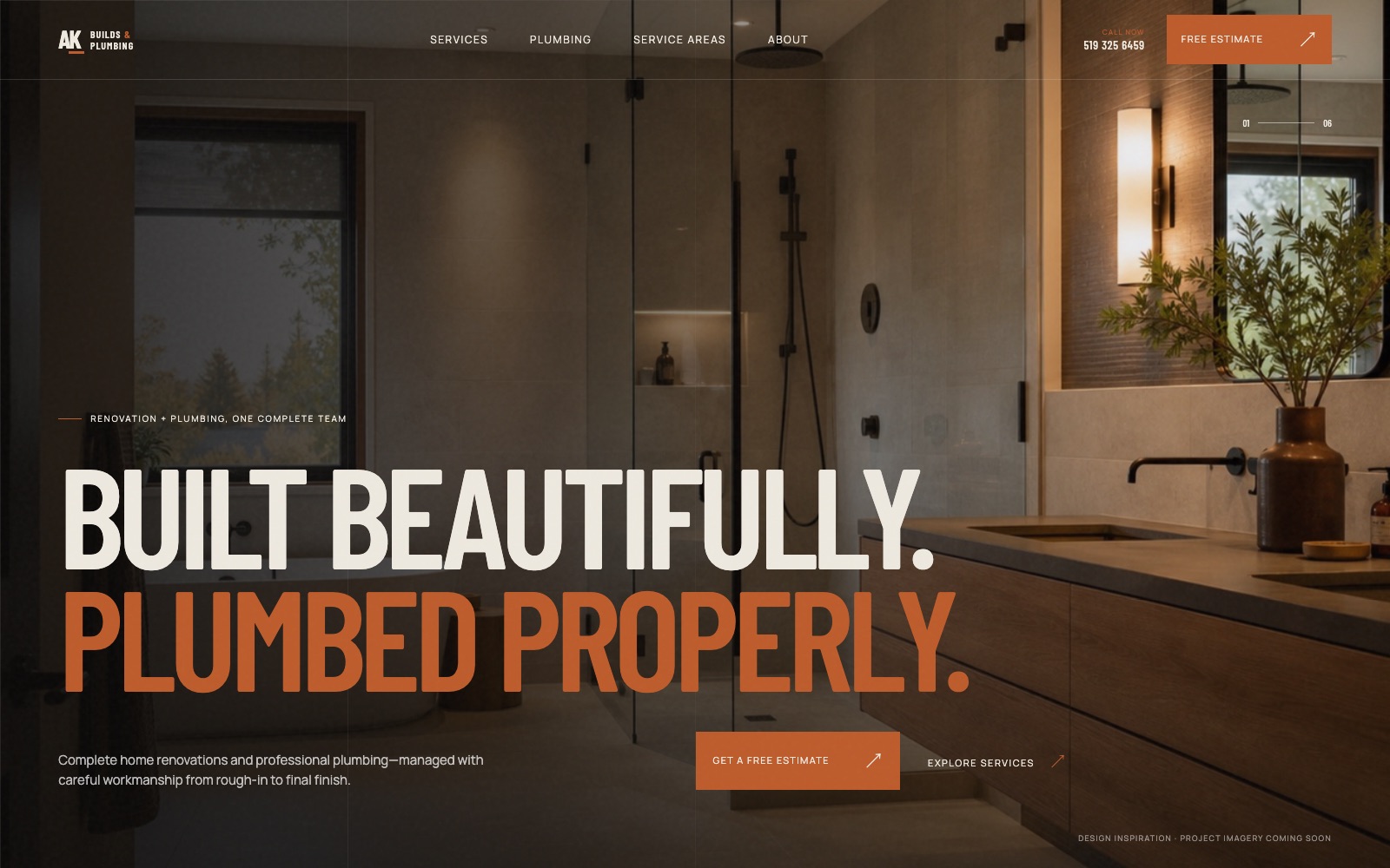 AK Builds and Plumbing website